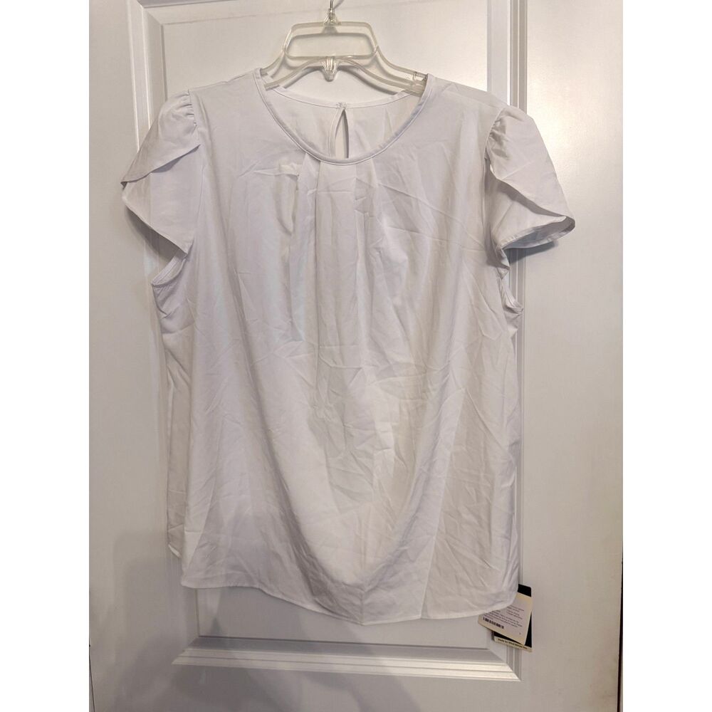 Halara White Ruffle Sleeve Blouse – Women’s XL – New With Tags